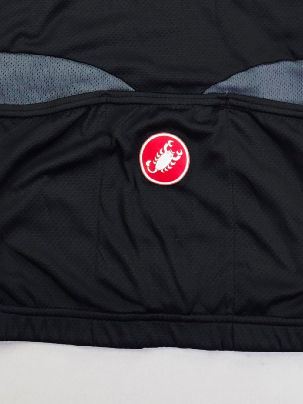 Castelli Black Gray Colorblock Scorpion Logo Mens Large Full Zip Cycling Jersey - Picture 6 of 10